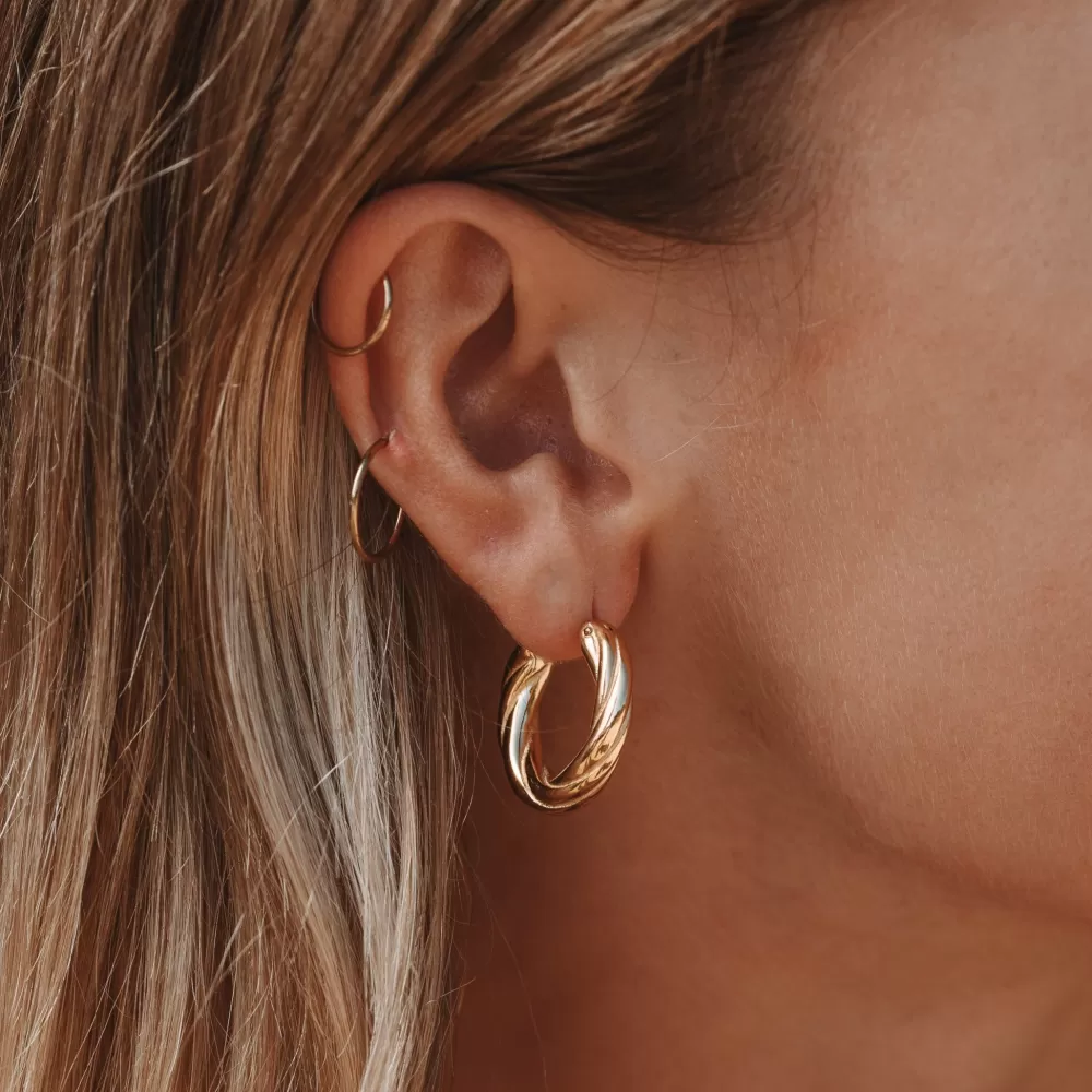 Atolea Jewelry Everyday Twisted Hoops