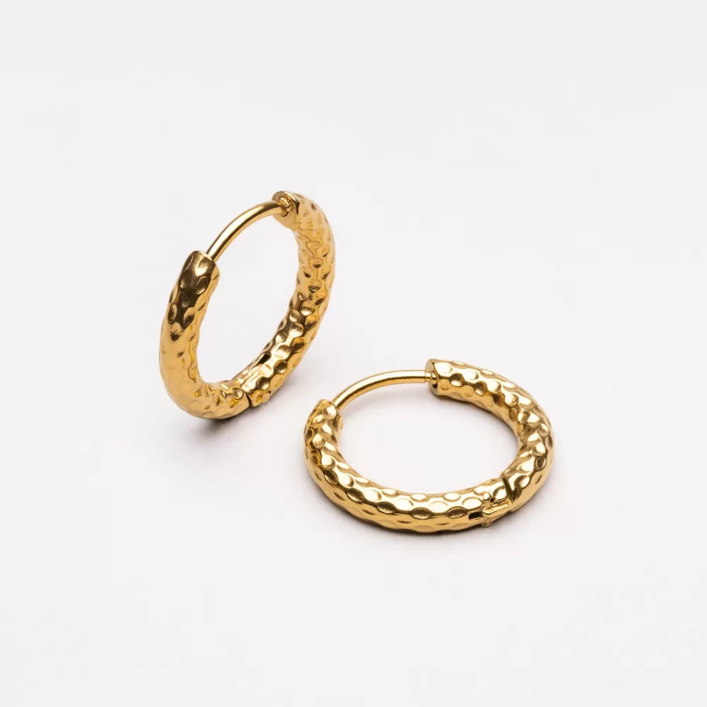 Atolea Jewelry Hammered Hoops Earrings