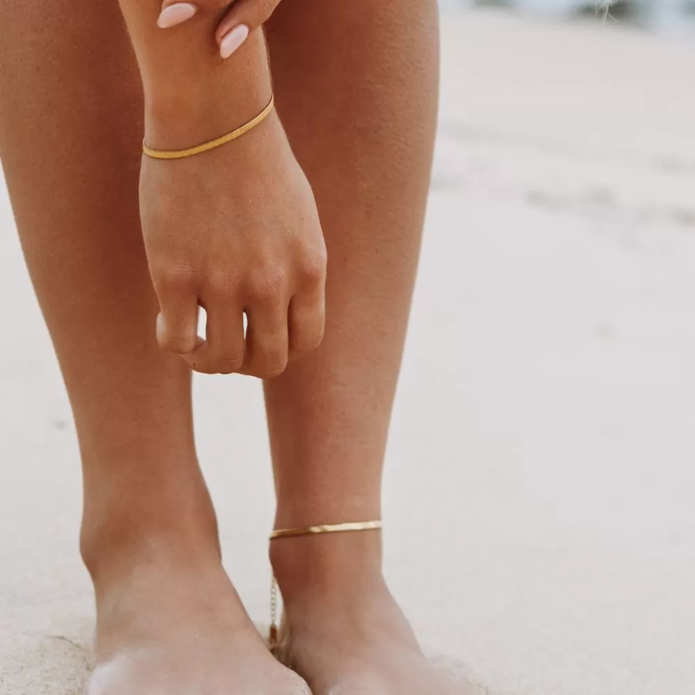 Atolea Jewelry Kauai Herringbone Anklet