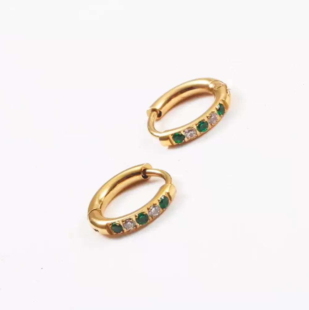 Atolea Jewelry Oasis Green Hoops Earrings