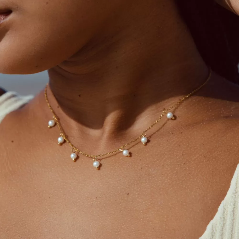 Atolea Jewelry Pearl Droplet Necklace