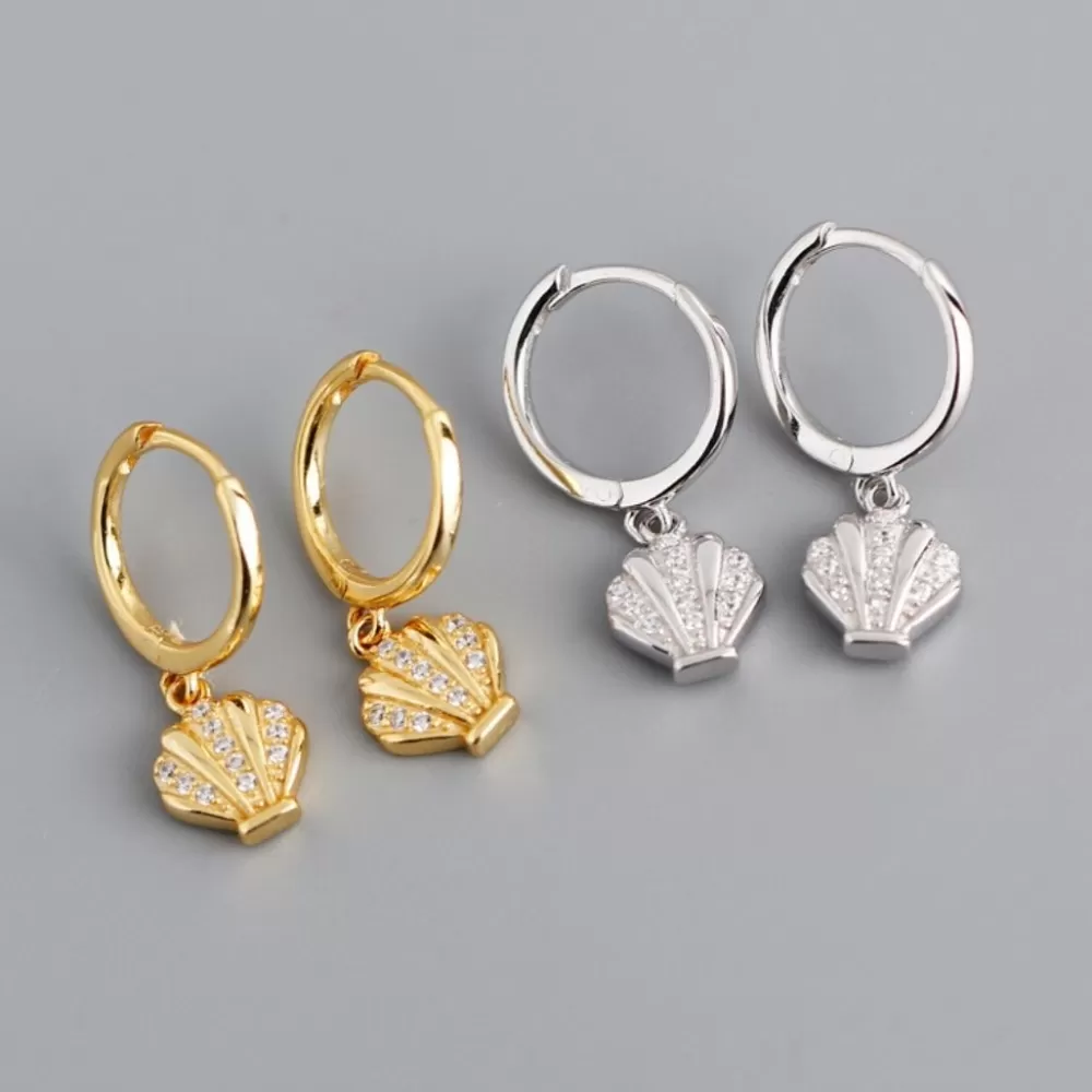 Atolea Jewelry Seashell Hoop Earrings