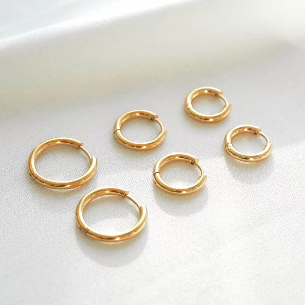 Atolea Jewelry Triple Hoop Earrings Set